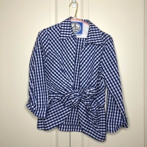 Neiman Marcus Stripe Bow Blouse